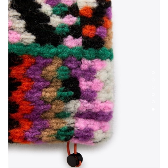 Rare Multicolored Sherpa Crochet Vest - Picture 6 of 11